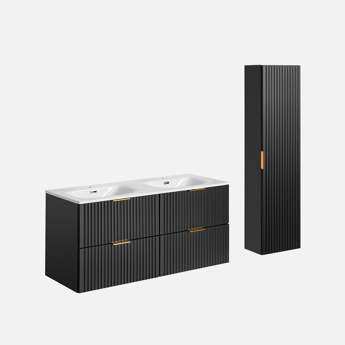 Meuble double vasque encastrée