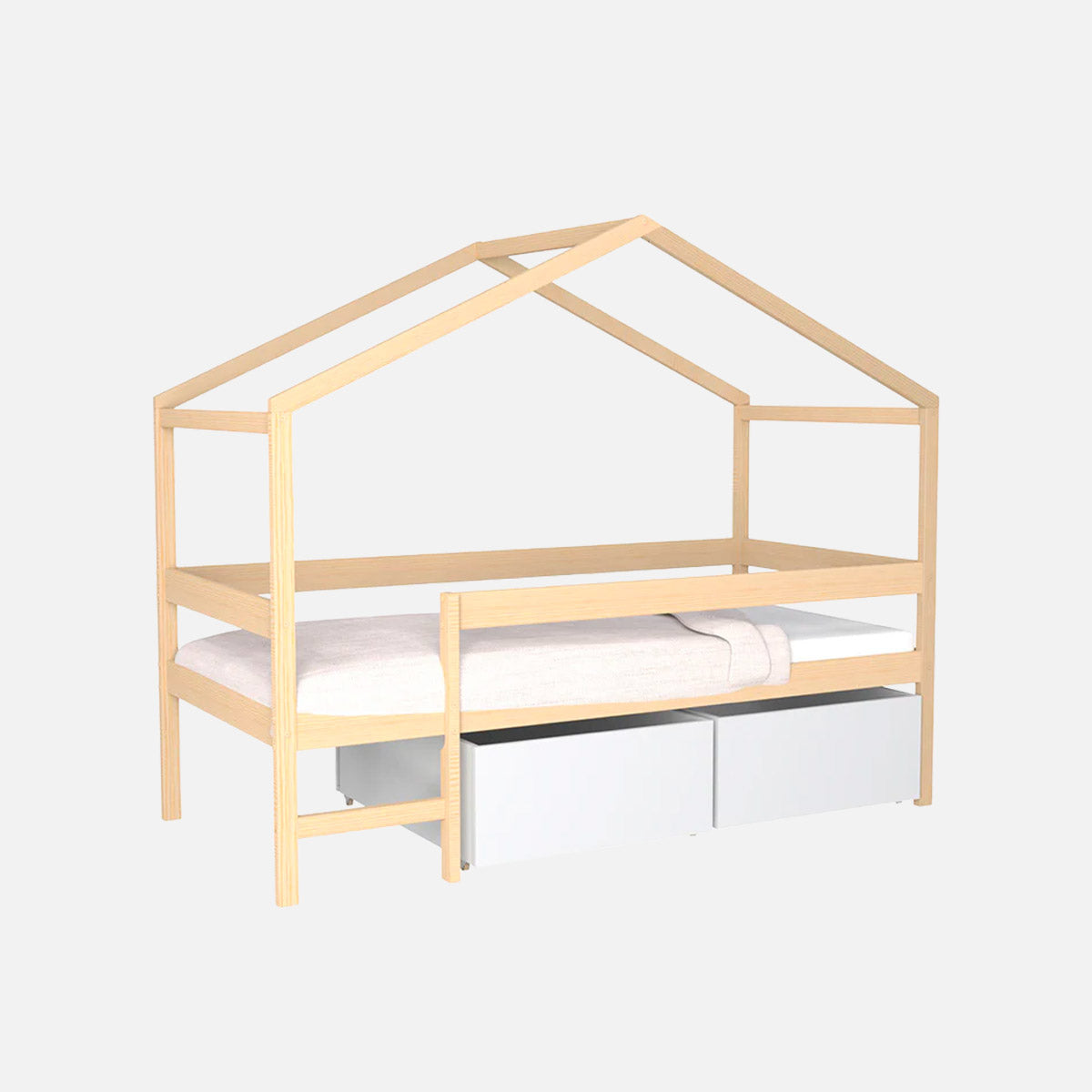 Lit cabane mi-hauteur