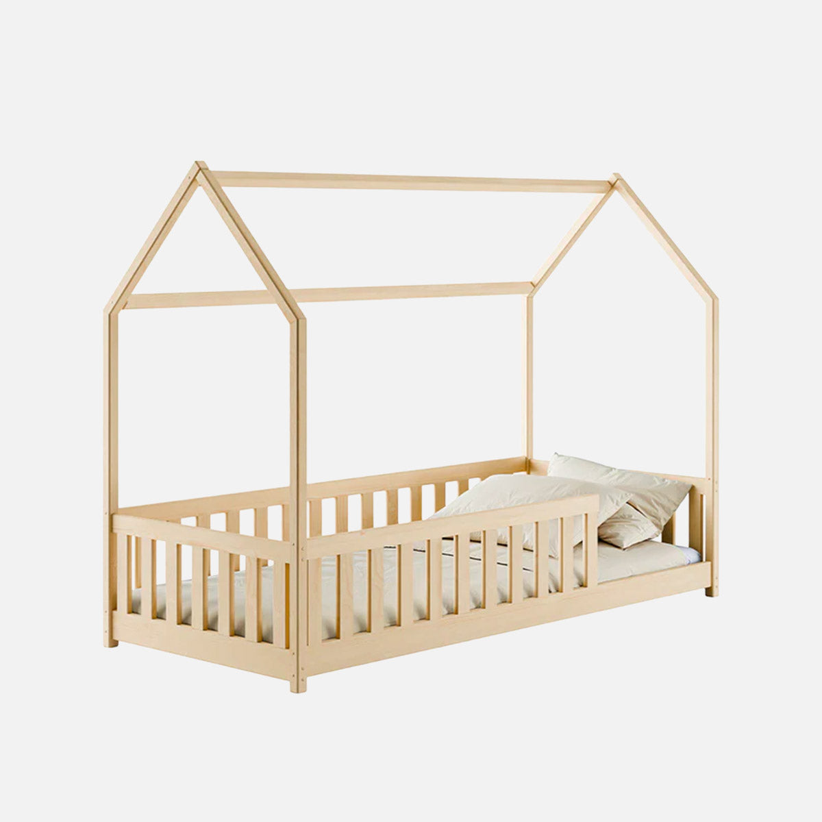 Lit cabane au sol