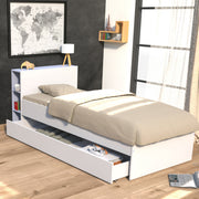 Lit 90x190 inclus 1 tiroir Fara Blanc