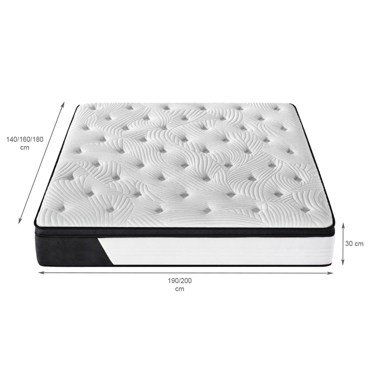Matelas 140x190 ressorts et mémoire de forme Aurore - vue 5
