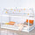 Lit cabane 90x190 barrière de lit amovible et sommier inclus Panda Blanc
