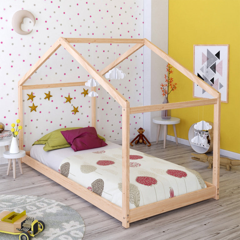 Lit cabane 90x190 sommier inclus Koala Bois
