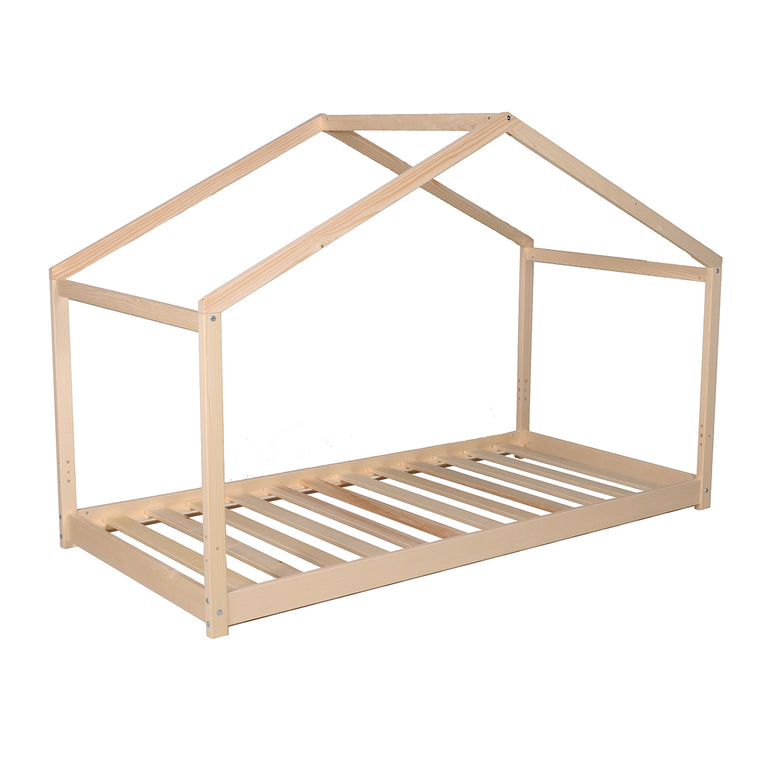 Lit cabane 90x190 sommier inclus Koala Bois - vue 2