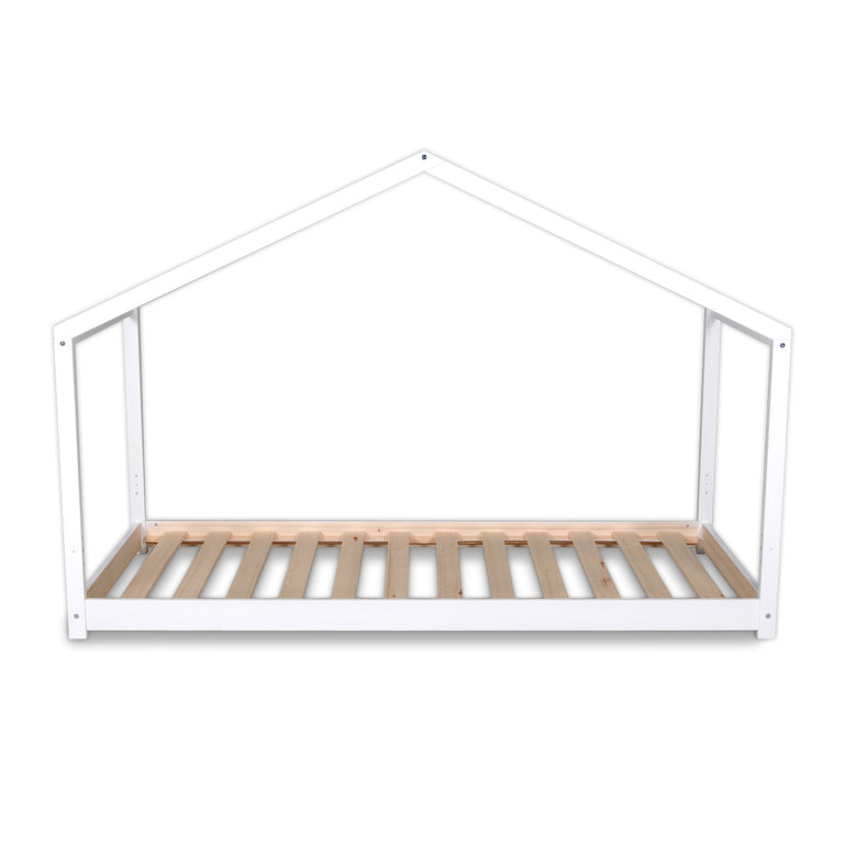 Lit cabane 90x190 sommier inclus Koala Blanc laqué - vue 4