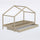 Lit cabane 90x190 tiroir de lit et sommier inclus Koala Bois
