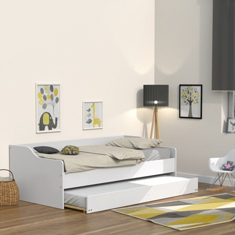 Lit gigogne - 2 sommiers - 1 tiroir-lit 90x200 Weber Industries Sweet - Blanc
