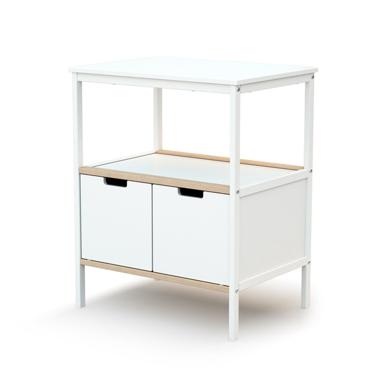 Table à langer 2 portes AT4 Essentiel Plus Blanc et hêtre - vue 3