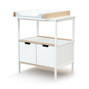 Table à langer 2 portes AT4 Essentiel Plus Blanc et hêtre
