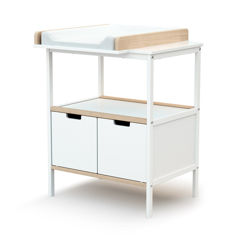 Table à langer 2 portes AT4 Essentiel Plus Blanc et hêtre