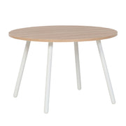 Table ronde 120cm Vox Balance Blanc et bois