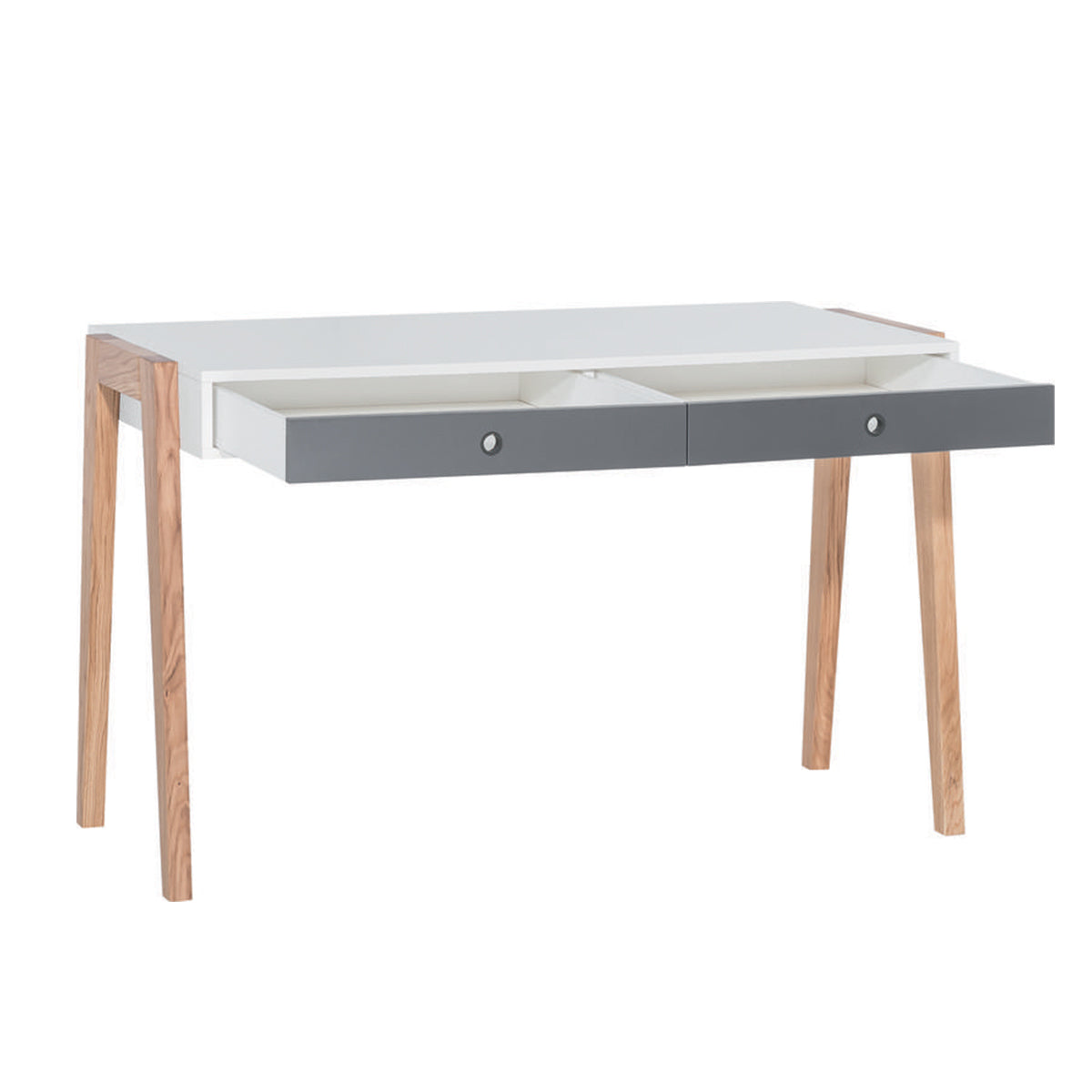 Bureau 2 tiroirs Vox Concept Gris - vue 2