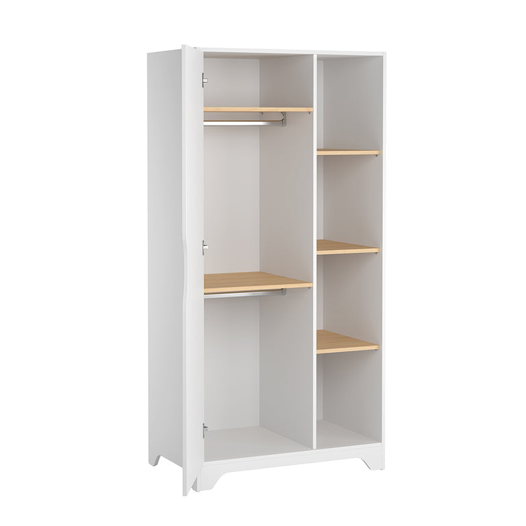 Armoire 1 porte Vox Leaf Blanc et bois - vue 2