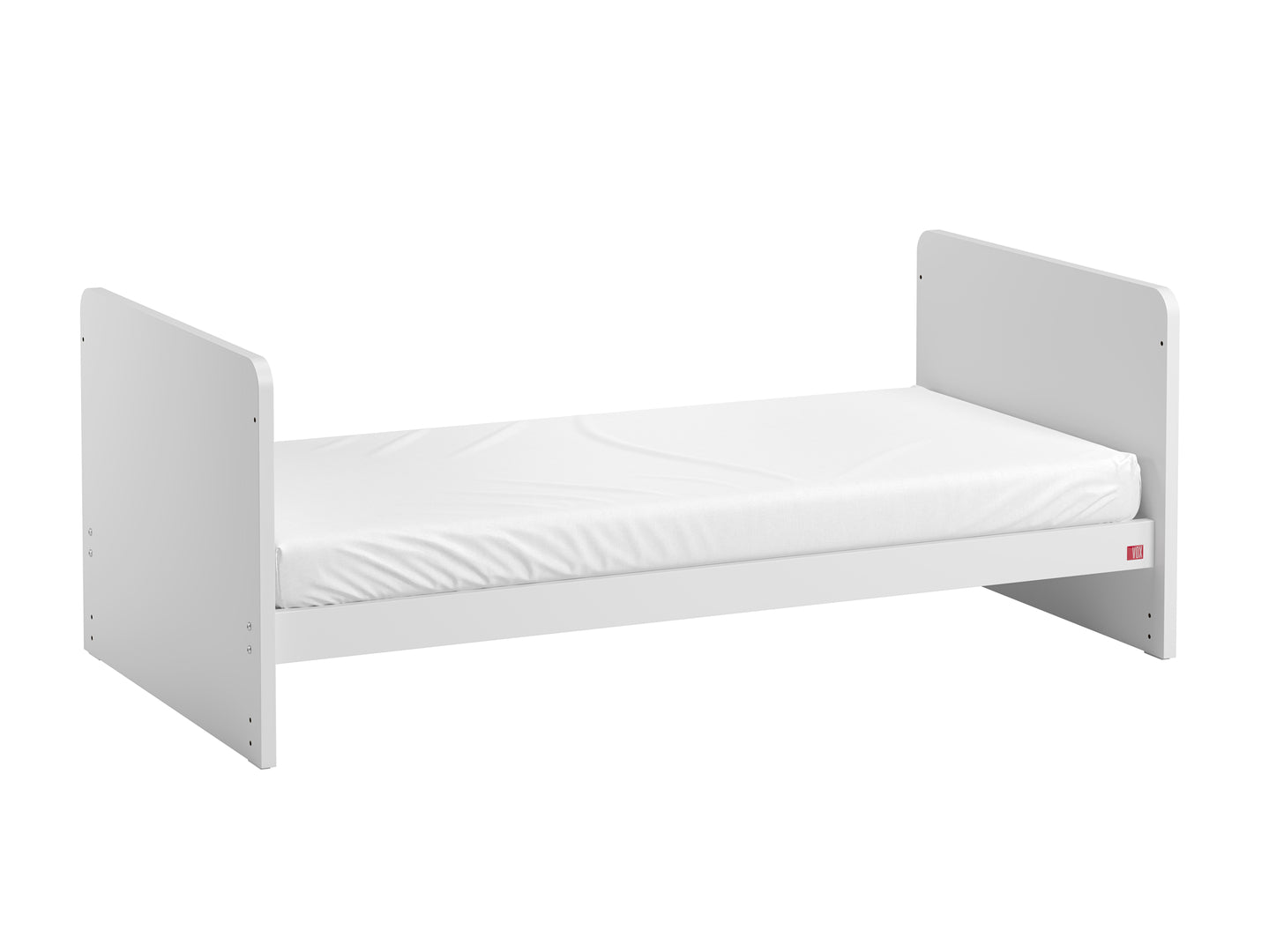 Lit bébé évolutif Vox Leaf - Blanc et bois - vue 3