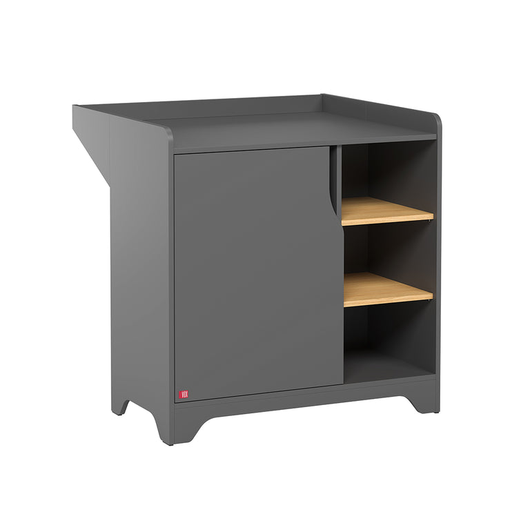 Commode à langer et Armoire 1 porte Vox Leaf Gris et bois - vue 4