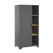 Armoire 1 porte Vox Leaf Gris et bois