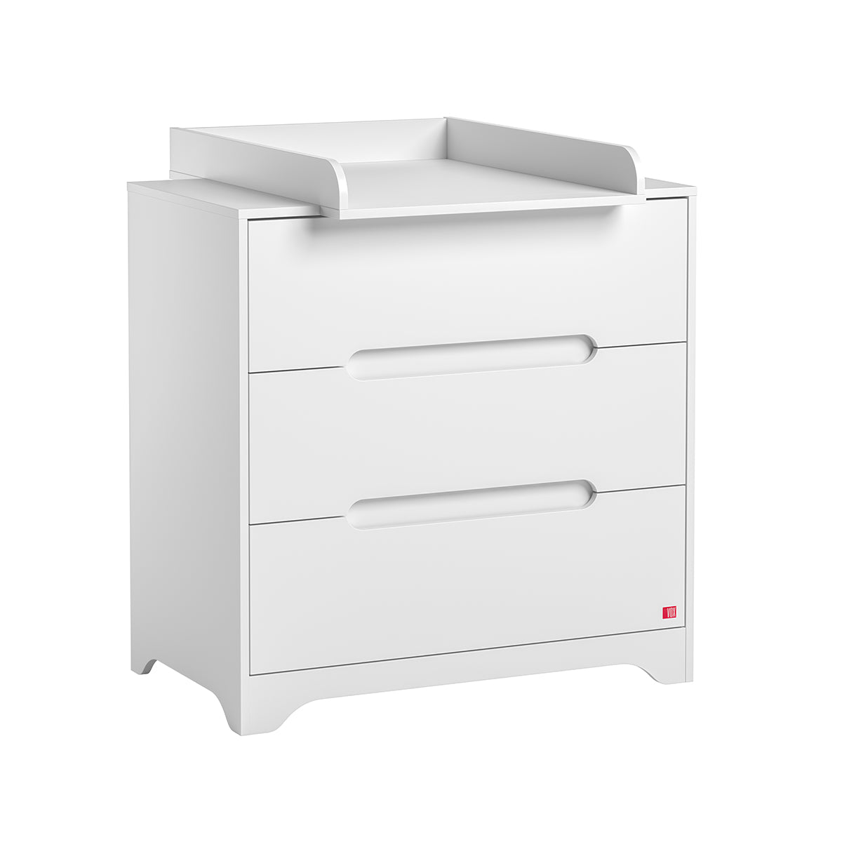 Chambre complète lit évolutif 70x140 commode à langer et armoire 2 portes Vox Ova Blanc - vue 6