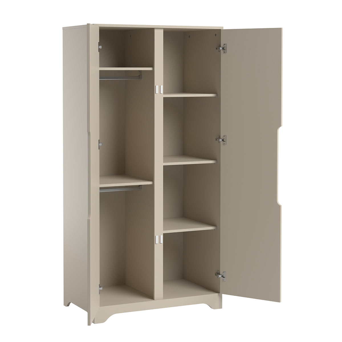 Chambre complète lit bébé 60x120 commode à langer et armoire 2 portes Vox Ova Beige - vue 6