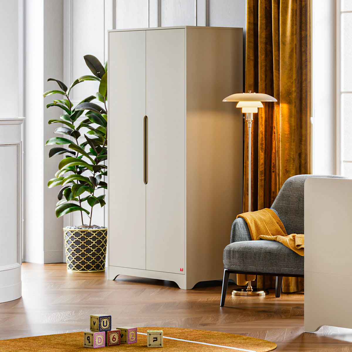 Armoire 2 portes Vox Ova Beige - vue 3