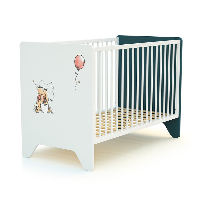 Lit bébé 60x120 AT4 Disney Exploring Winnie Bleu Canard et Blanc - vue 4