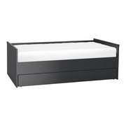 Lit coffre 90x200cm sommier inclus et tiroir de lit Vox Young User Noir
