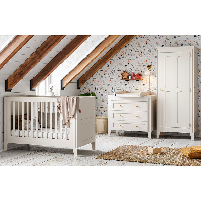 Commode 3 tiroirs et armoire 1 porte Vox Milenne Blanc - vue 5