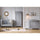 Chambre complète lit bébé évolutif commode à langer et armoire 1 porte Vox Milenne Gris
