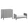 Lit bébé évolutif et commode 3 tiroirs Vox Milenne Gris