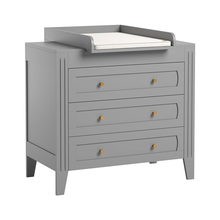 Chambre complète lit bébé évolutif commode à langer et armoire 1 porte Vox Milenne Gris - vue 6
