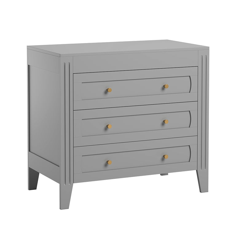 Commode 3 tiroirs et armoire 1 porte Vox Milenne Gris - vue 2