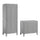 Commode 3 tiroirs et armoire 1 porte Vox Milenne Gris