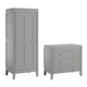 Commode 3 tiroirs et armoire 1 porte Vox Milenne Gris