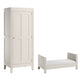 Lit bébé évolutif et armoire 1 porte Vox Milenne Blanc