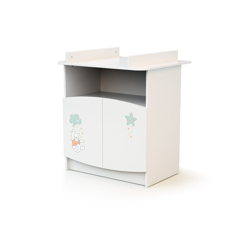 Lit bébé 60x120 et commode avec plan à langer AT4 Disney Up in the Sky Winnie Blanc - vue 3
