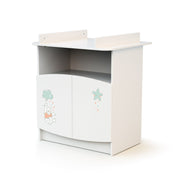 Commode 2 portes avec plan à langer AT4 Disney Up in the Sky Winnie Blanc