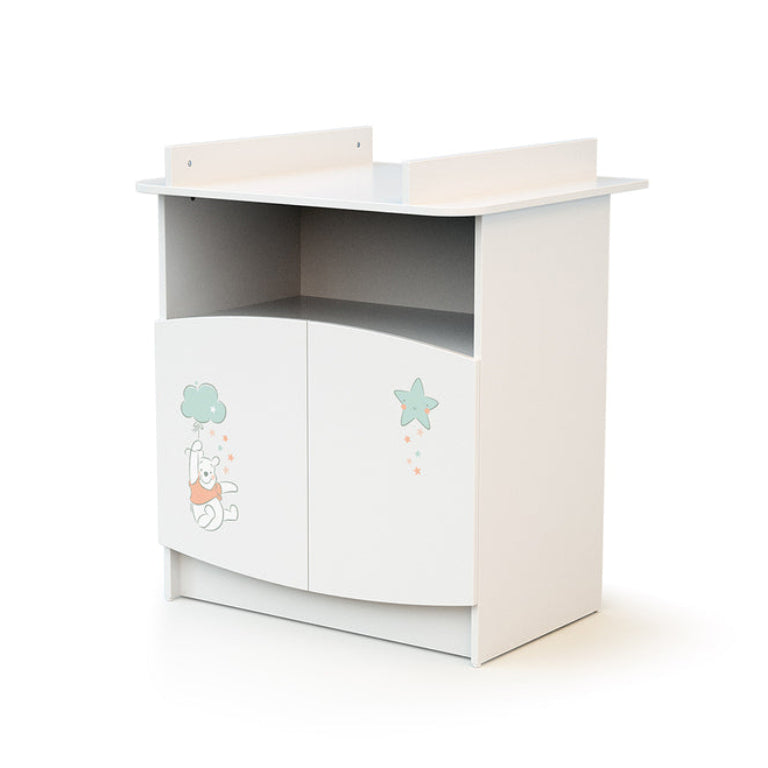 Commode 2 portes avec plan à langer AT4 Disney Up in the Sky Winnie Blanc