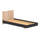 Lit 90x190 sommier inclus Cora Noir et Bois blanchi