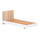 Lit 90x190 sommier inclus Cora Blanc et Bois blanchi