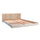 Lit 140x190 sommier inclus Cora Blanc et Bois blanchi