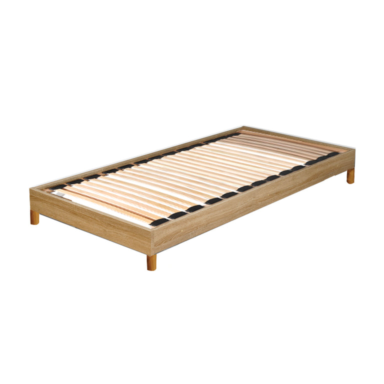 Sommier sur pied 90x190 26 lattes Izar Bois blanchi - vue 2