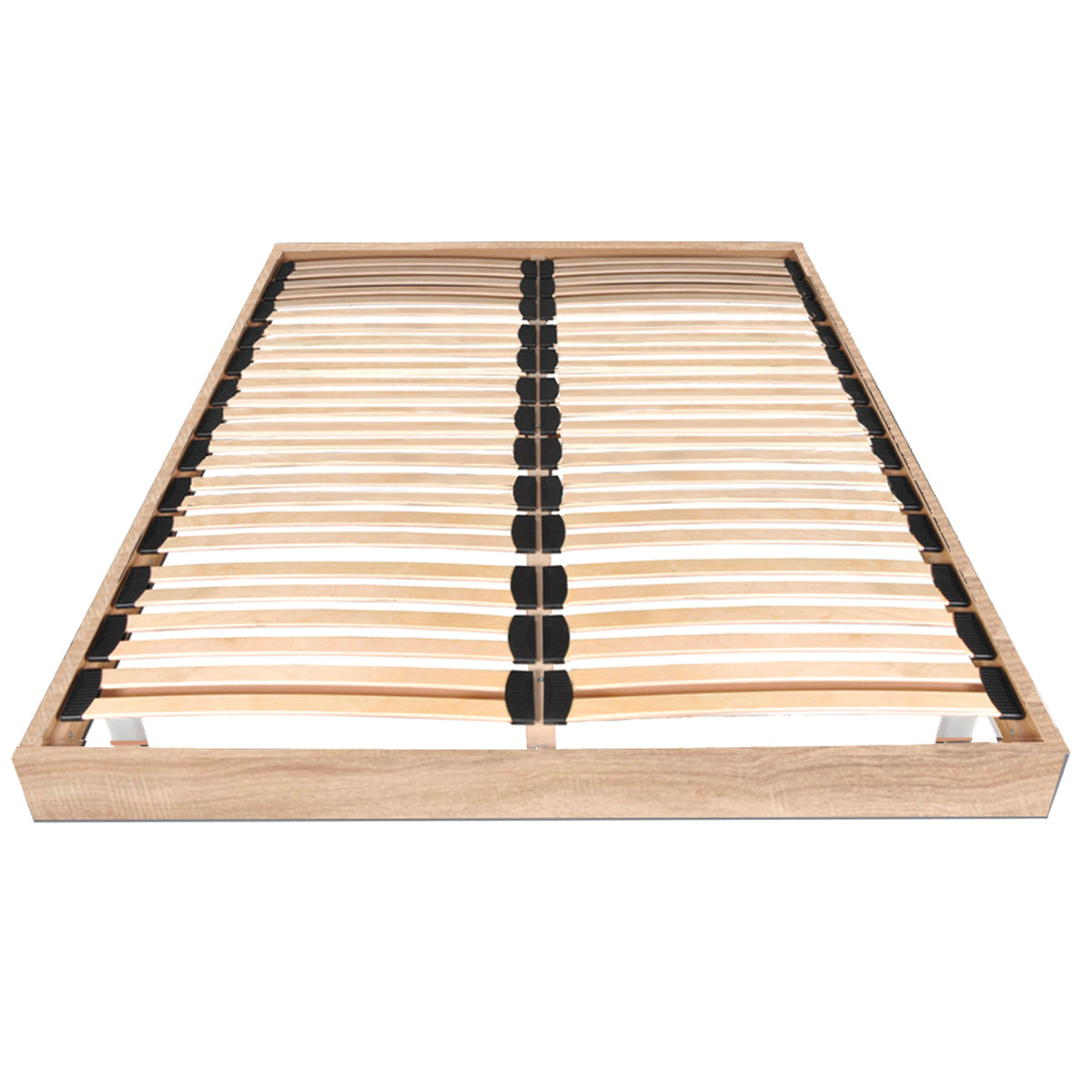Sommier sur pied 140x190 26 lattes Izar Bois blanchi - vue 2