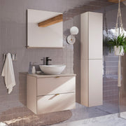 Ensemble meuble simple vasque 60cm et colonne Azel Cachemire