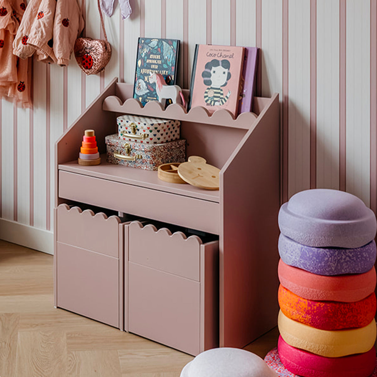 Bureau 1 tiroir Bellamy Book Nook Rose