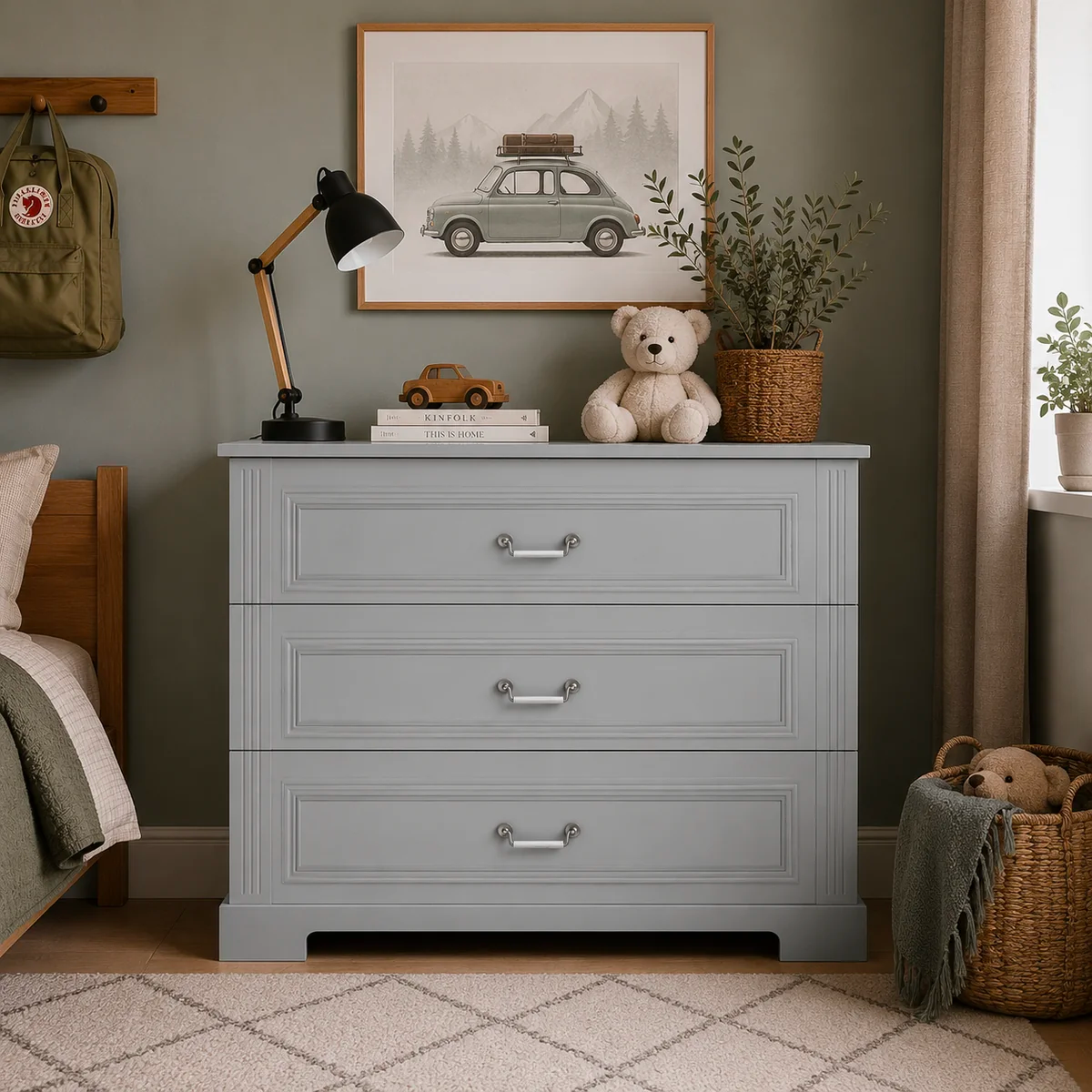 Commode 3 tiroirs Bellamy Ines Gris