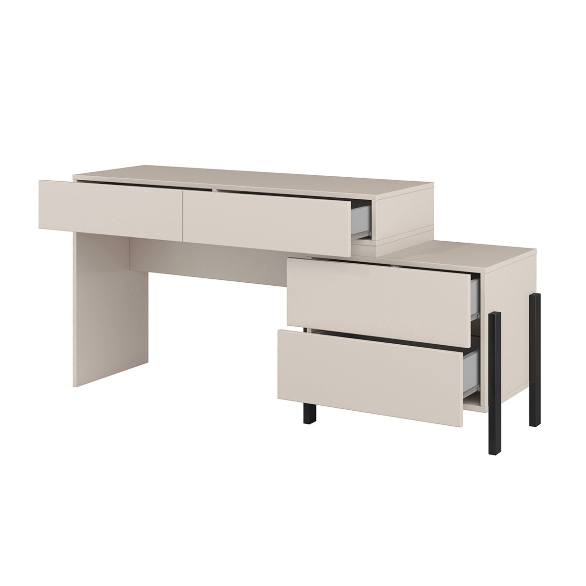 Bureau 4 tiroirs Bérénice Cachemire