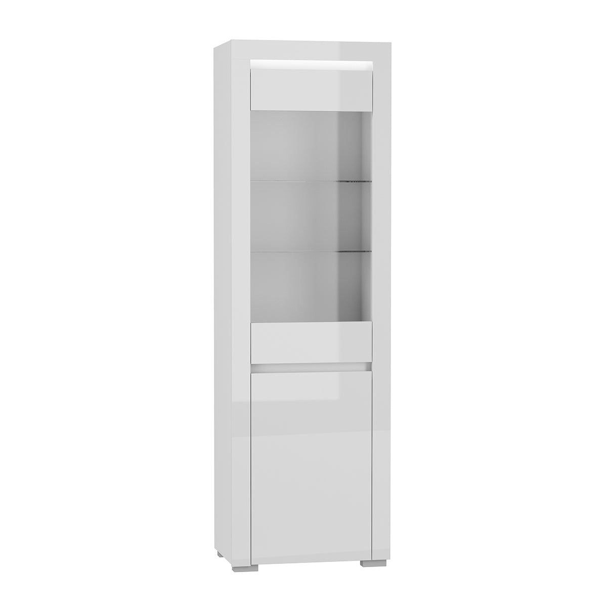 Vitrine 2 portes LED inclus Kasla Blanc