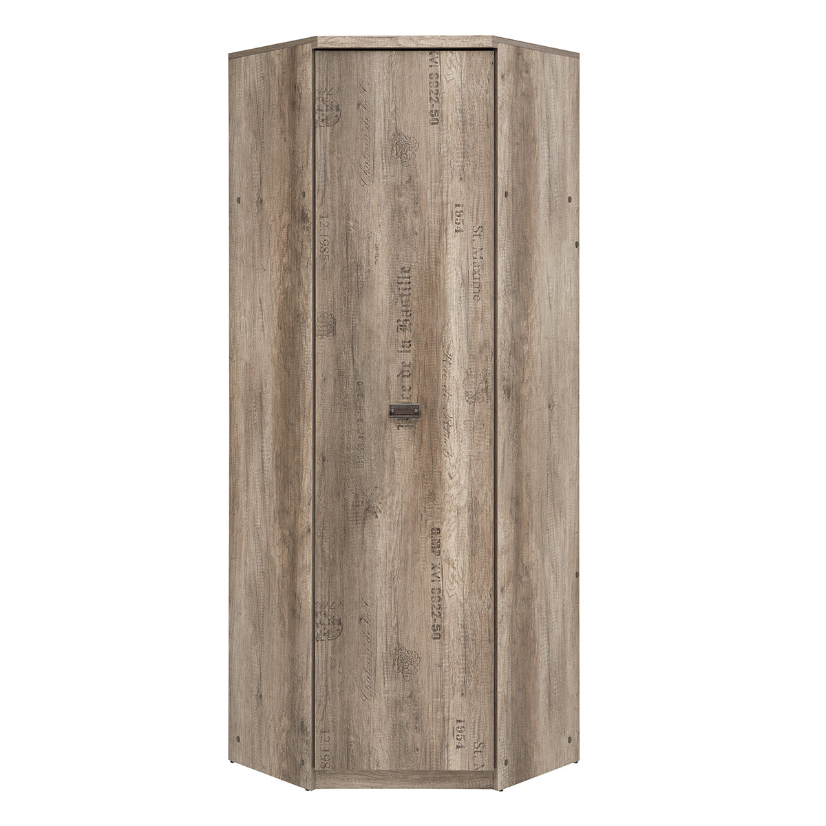 Armoire d'angle 1 porte Abel Bois et Gris - vue 3