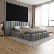 Lit coffre 160x200 sommier inclus Kira Gris - vue 4