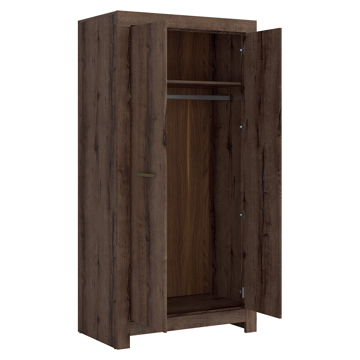 Armoire 2 portes Adam Bois foncé - vue 2