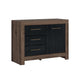 Buffet 1 porte 3 tiroirs Adam Bois et Noir